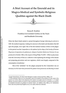A brief account of the emerald and its magico-medical and symbolic-religious qualities against the Black Death